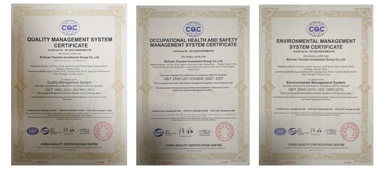 云顶集团 ISO9001质量治理系统、OHSAS18001职业康健清静治理系统、ISO14001情形治理系统证书乐成取证